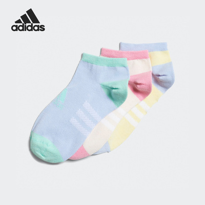 Adidas/阿迪达斯正品KIDS LOW CUT 3P儿童袜子三双装IB0360