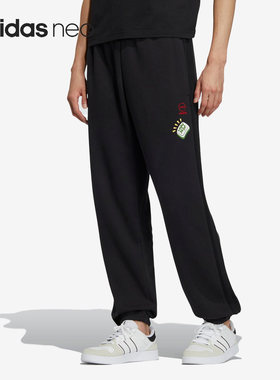 Adidas/阿迪达斯正品 NEO男女休闲加绒束脚运动长裤IA6895