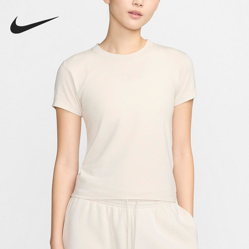 Nike/耐克正品当季新款女士针织圆领透气短袖T恤FV5509-104