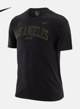 Nike/耐克正品洛杉矶湖人队COURTSIDE NBA男子短袖DR6323-010
