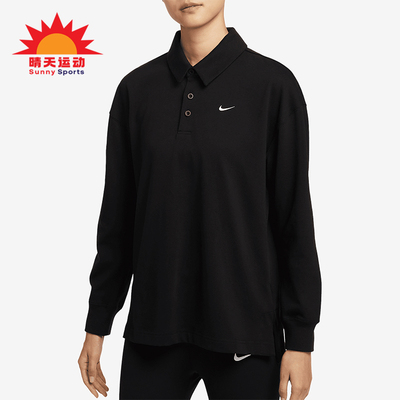 耐克女士针织长袖POLO衫