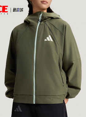 Adidas/阿迪达斯正品TEREXTEREX新款女绿色经典夹克外套KR8392