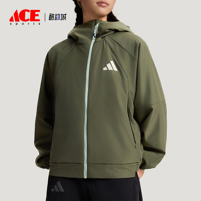 Adidas/阿迪达斯正品TEREXTEREX新款女绿色经典夹克外套KR8392