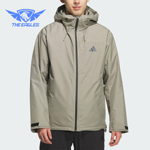 Adidas/阿迪达斯正品2025男士连帽保暖三合一羽绒内胆外套KQ5502