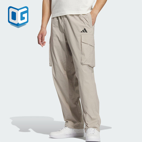 Adidas/阿迪达斯正品2025夏季男士耐穿运动梭织透气工装裤KF2482