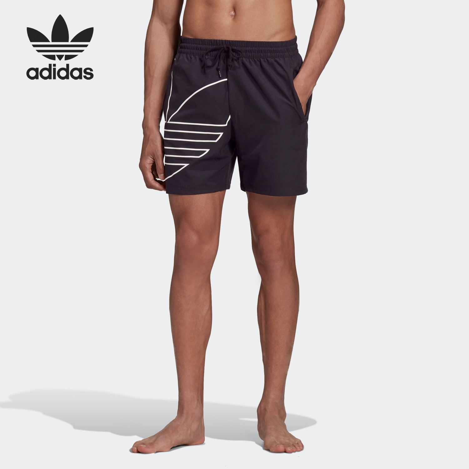 Adidas/阿迪达斯正品三叶草男子运动透气松紧休闲短裤GE0802