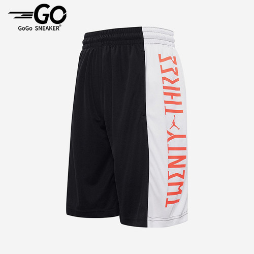 Nike/耐克正品JORDANAJ1新款男黑白色休闲篮球短裤CI0018-011
