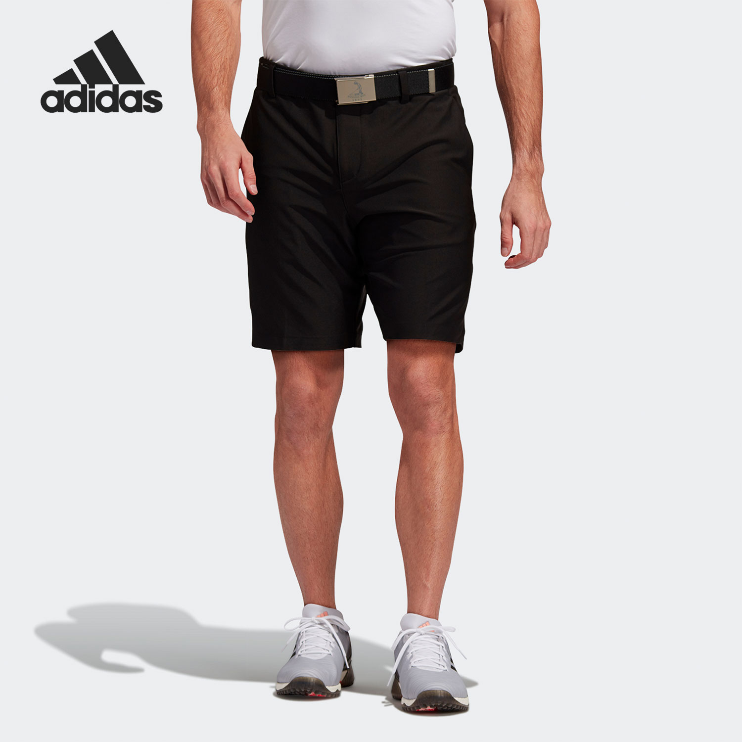 Adidas/阿迪达斯官方正品男子透气高尔夫休闲运动五分短裤 GM0317