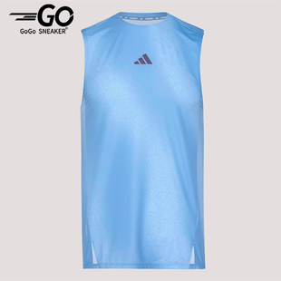 Adidas/阿迪达斯正品夏季男士透气无袖跑步训练运动背心T恤KY5047