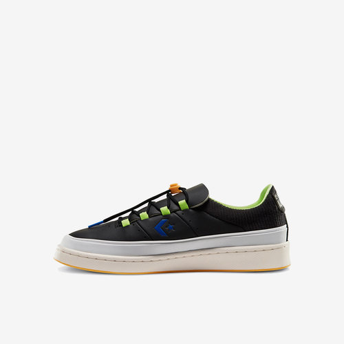 Converse匡威 Cons Pro Leather 90s男女同款低帮板鞋黑 166597C