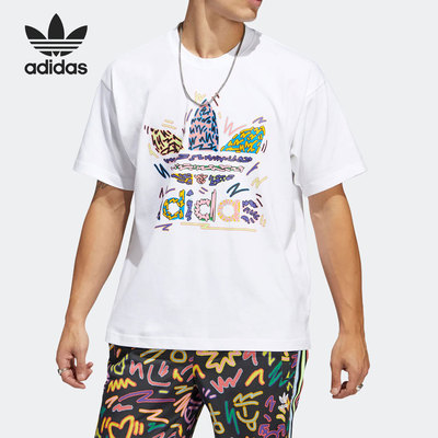 Adidas/阿迪达斯正品三叶草LOVEUNITREF TE男女运动T恤HC3076