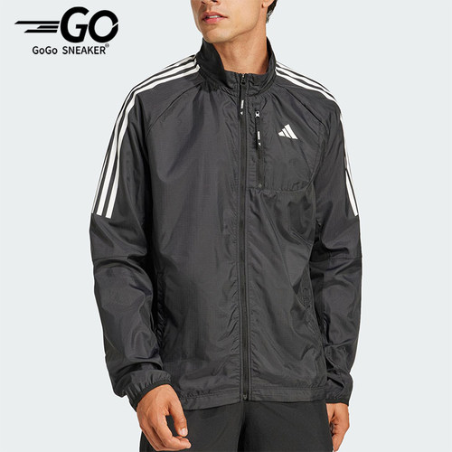 Adidas/阿迪达斯正品新款男士梭织运动跑步立领外套JD2322