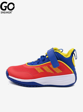 Adidas/阿迪达斯正品2025儿童运动缓震魔术贴经典篮球鞋JR6000