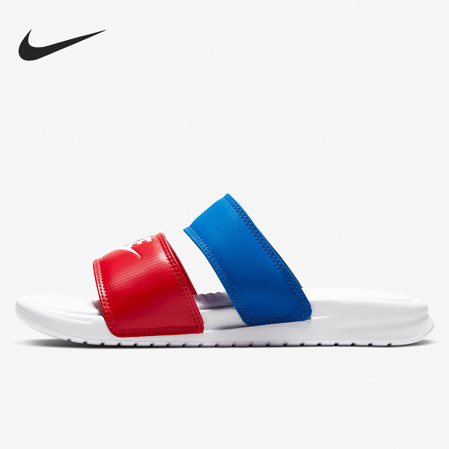 Nike/耐克正品Benassi Duo女子双绑带忍者凉拖拖鞋819717-110