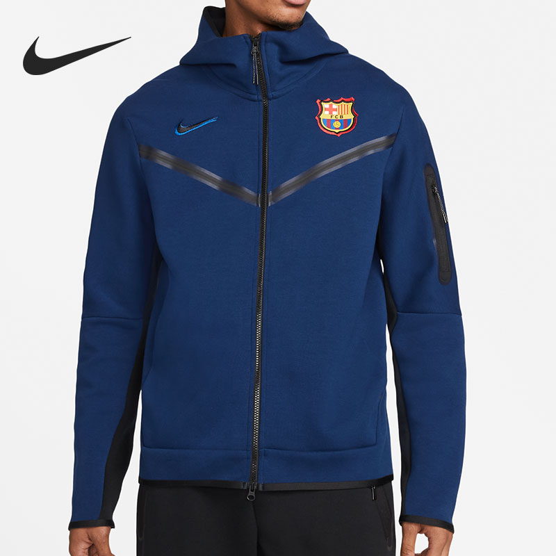 Nike/耐克正品男子巴萨足球运动休闲连帽夹克外套 DH7827-492