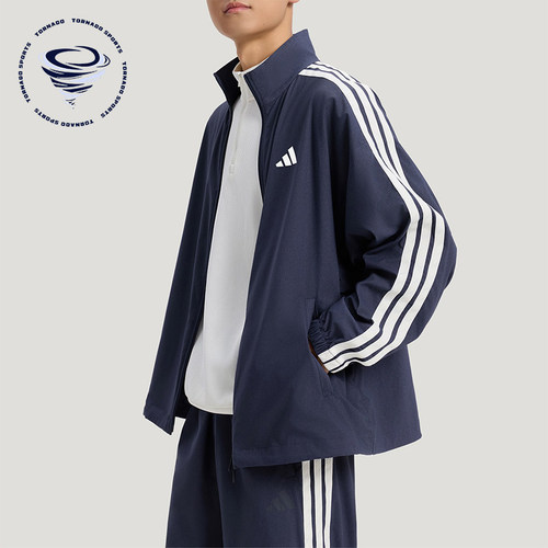 Adidas/阿迪达斯正品2026春季款男士立领经典印花休闲外套KR2547