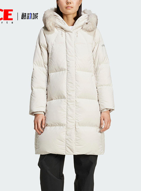 Adidas/阿迪达斯正品冬季女士长款鹅绒保暖时尚耐穿羽绒服KC8486