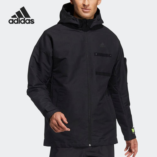 Adidas/阿迪达斯正品男子训练运动时尚连帽加绒夹克外套 GP0982