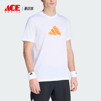 Adidas/阿迪达斯正品M CLAY G男士透气网球运动印花针织T恤KB9429