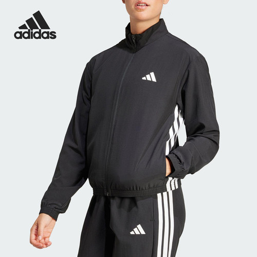 Adidas/阿迪达斯官方正品25新款女士梭织训练运动跑步外套JD6539