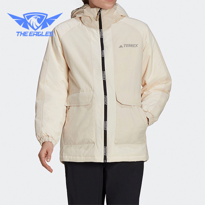 Adidas/阿迪达斯正品2025冬季女士连帽宽松保暖户外羽绒服GR9963