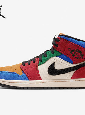 Nike/耐克正品Jordan 1 Mid AJ1男子运动篮球鞋CU2805-100