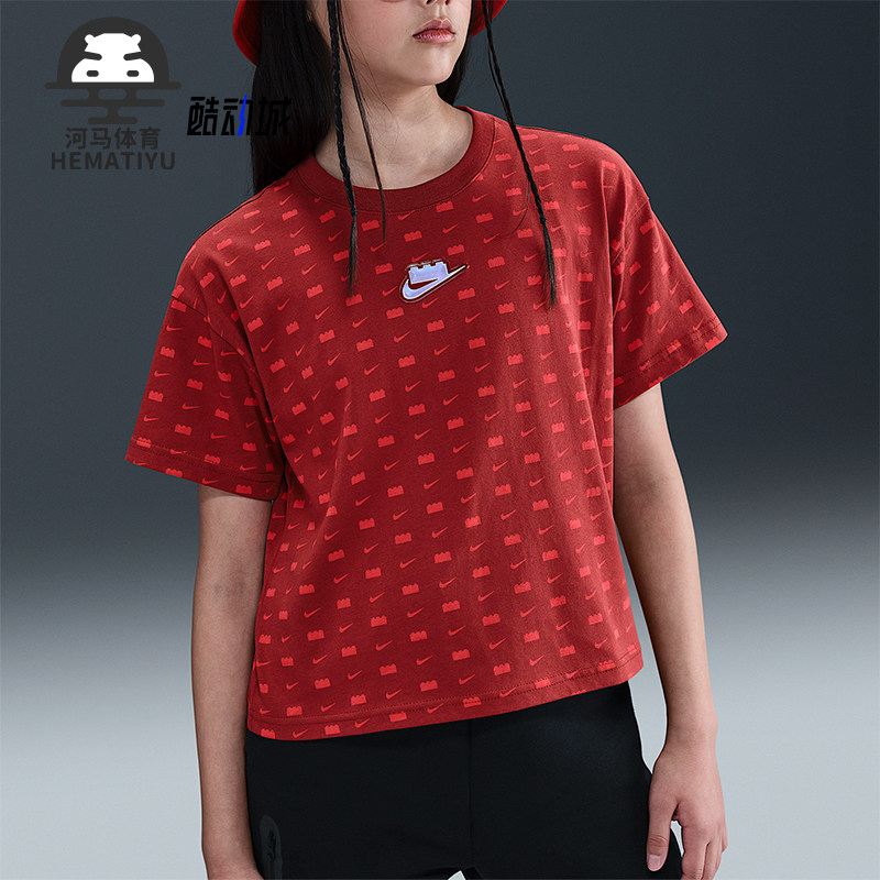 Nike/耐克正品夏季大童透气时尚潮流复古经典短袖T恤IB4463-689