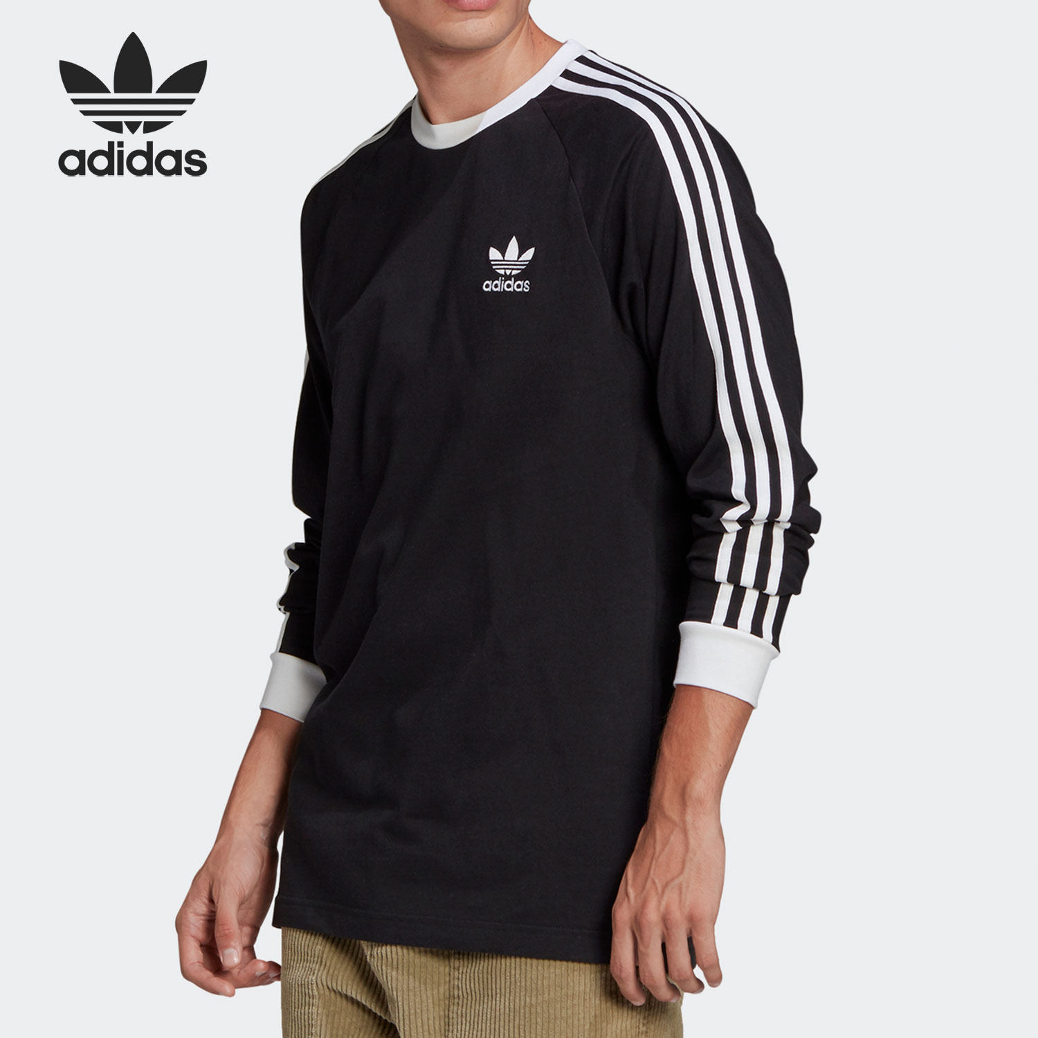 Adidas/阿迪达斯正品adidas 三叶草男子休闲运动长袖上衣 GN3478