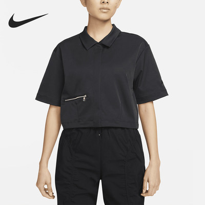 Nike/耐克正品运动女士翻领简约休闲短袖POLO衫DV8241-010