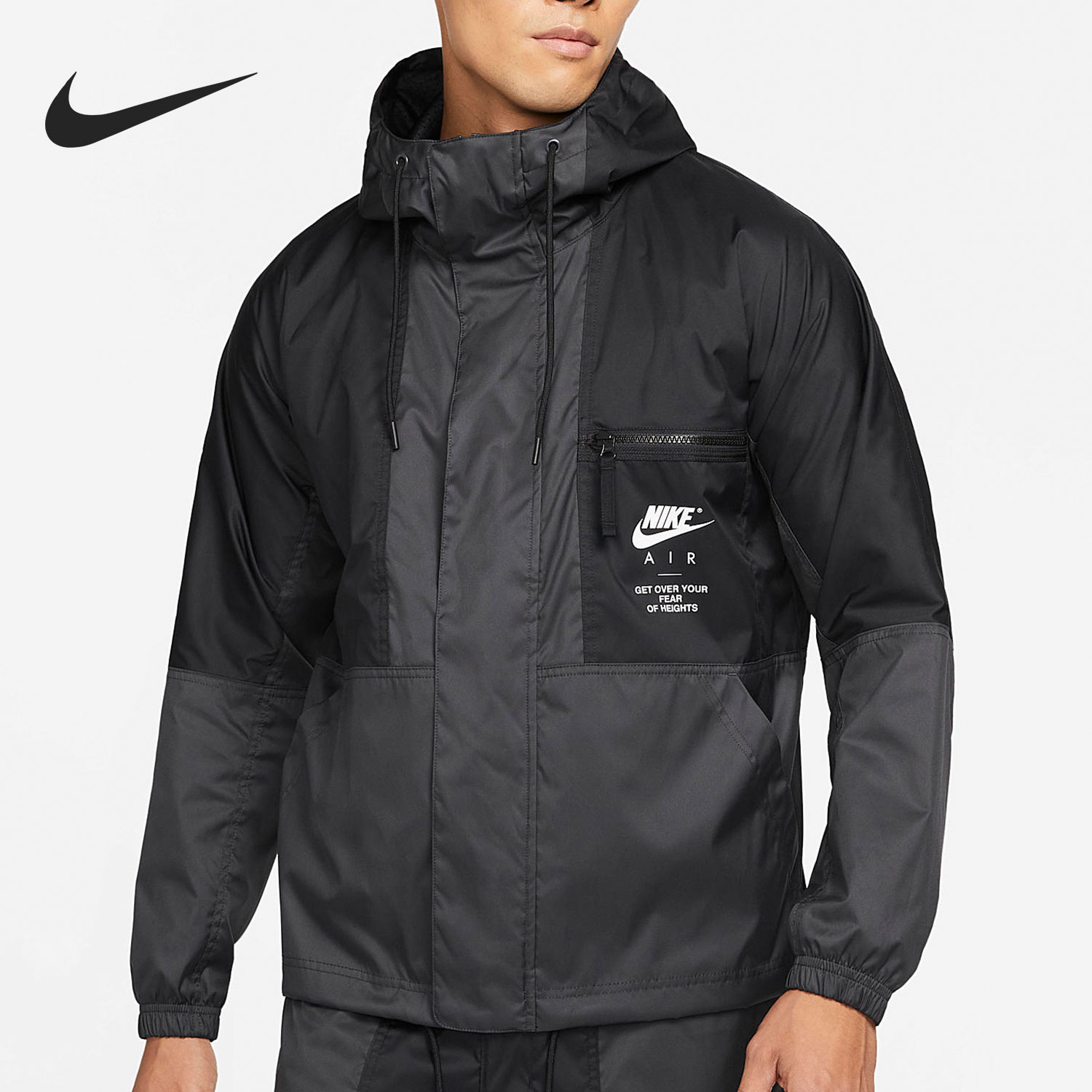 Nike/耐克正品男子梭织时尚防风连帽运动夹克外套 DD6443-010
