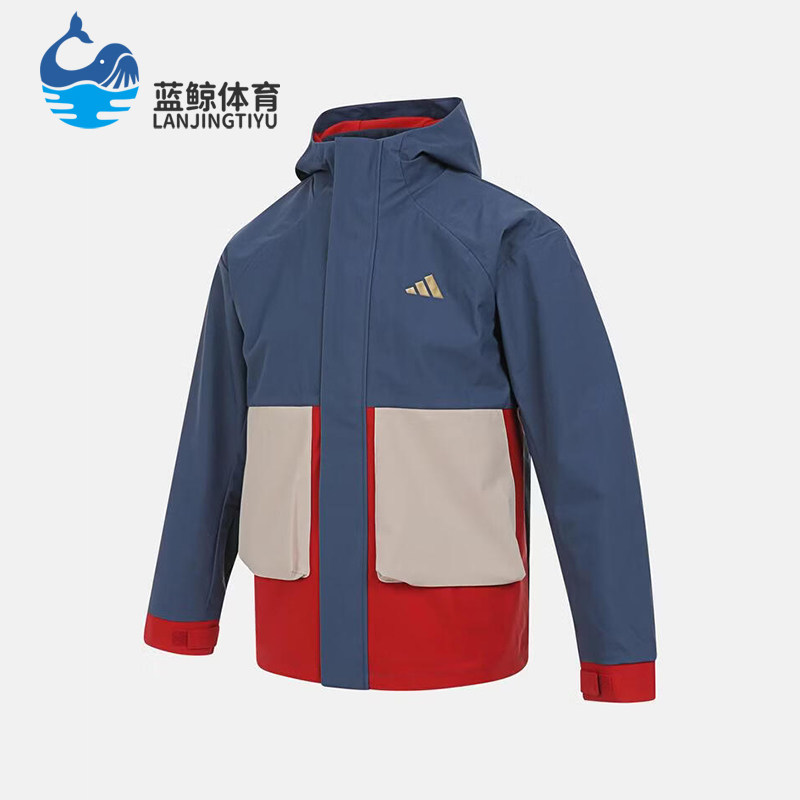 Adidas/阿迪达斯正品2026儿童休闲拉链复古两件夹克外套KV6904