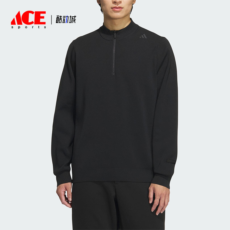 Adidas/阿迪达斯正品新款男士立领休闲针织保暖套头衫JL9349