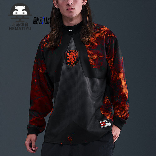 Nike/耐克正品2025男士训练套头时尚圆领足球长袖上衣IO0785-010