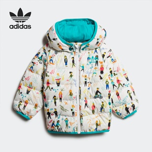 ED7703 三叶草婴幼童可拆连帽运动羽绒服 Adidas 阿迪达斯正品