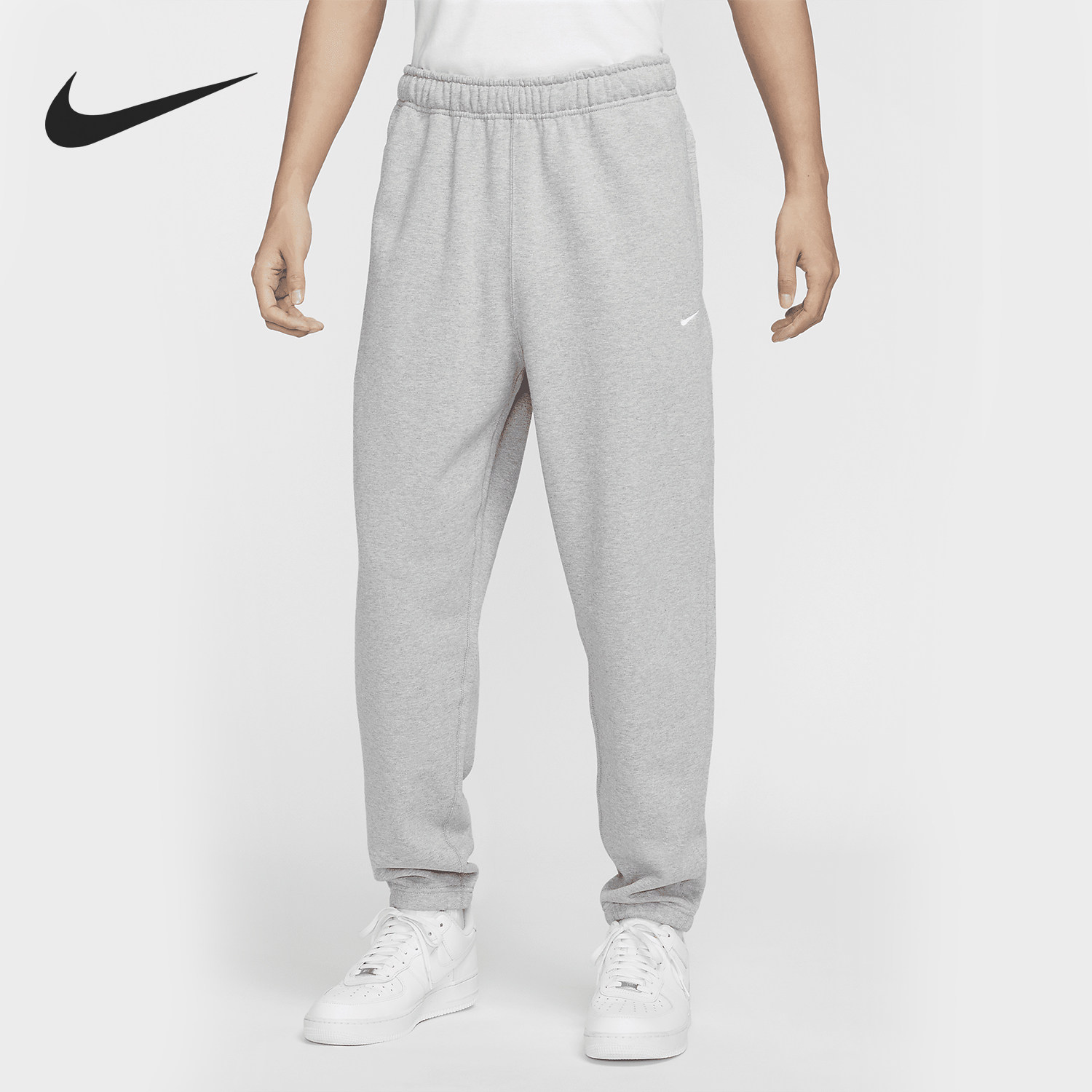 Nike/耐克正品Solo Swoosh 男士运动法式毛圈长裤DX0816-063 - 实物图