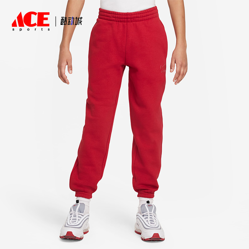 Nike/耐克正品运动大童加绒保暖针织时尚休闲长裤FD3216-687