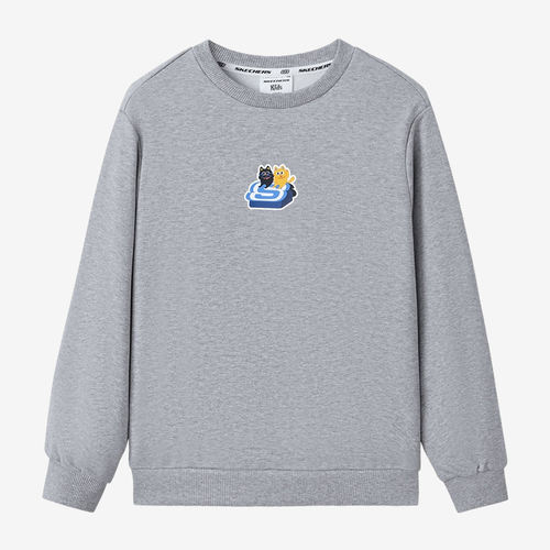 Skechers斯凯奇正品kidsFW25儿童套头潮流穿搭卫衣L325K090-004F