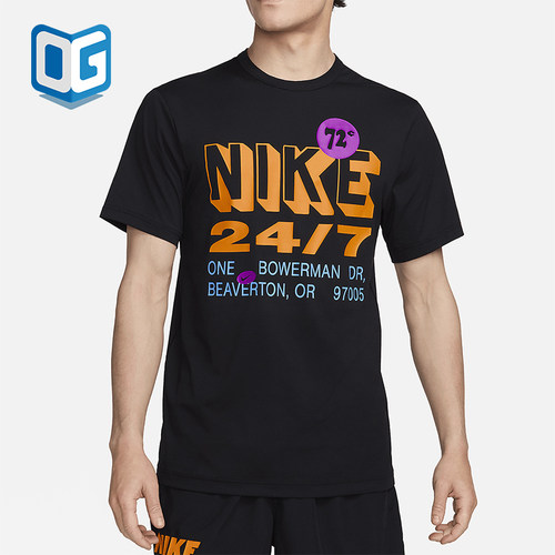 Nike/耐克正品夏季新款男士印花休闲经典运动短袖T恤FN3989-010