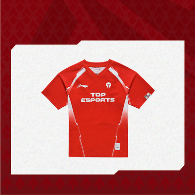 Lining/李宁正品LPL 2024赛季TES战队炫彩队服男女短袖T恤ATSU707