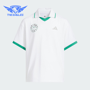 儿童透气印花宽松休闲落肩POLO衫 夏季 JL7528 阿迪达斯正品 Adidas