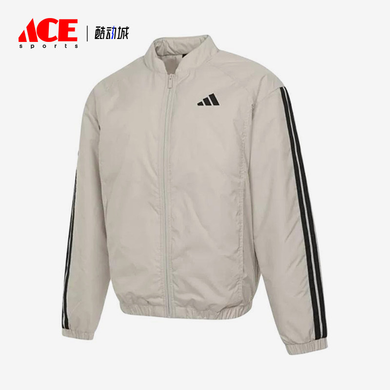 Adidas/阿迪达斯正品ESS 3S INS B J男士运动立领拉链棉服JD1293