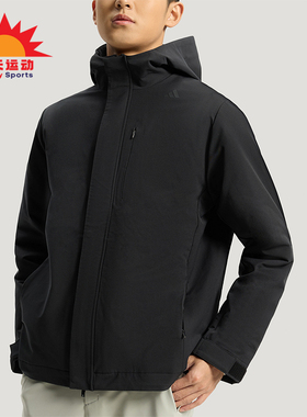 Adidas/阿迪达斯正品武宗系列新款男黑色经典保暖夹克外套KG0826