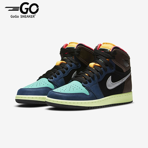 Nike/耐克正品JORDANAirJordan1新款黑蓝色经典去板鞋57541-201
