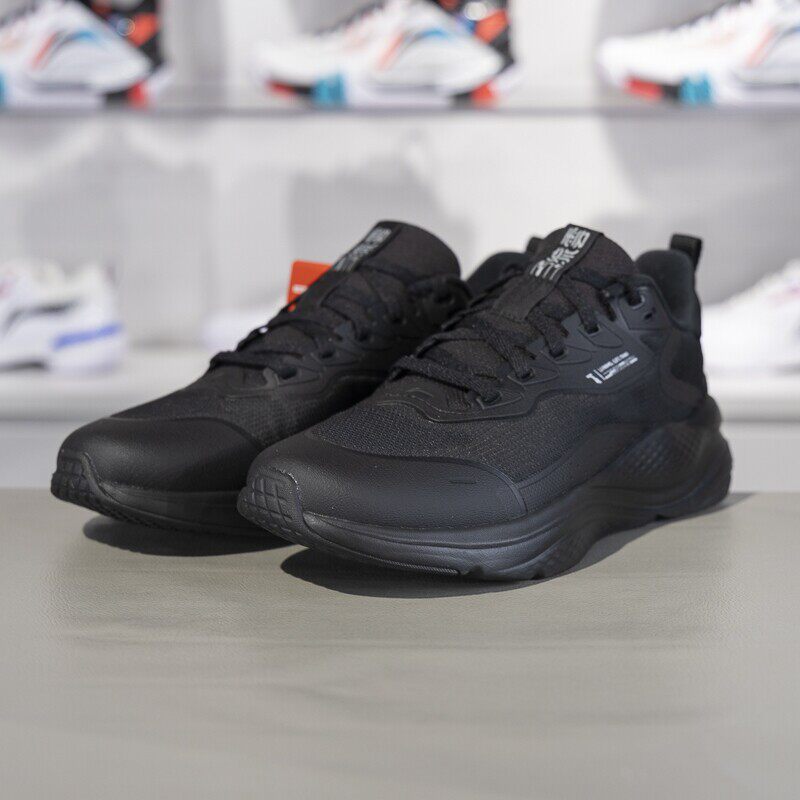 李宁正品冬季新款流云男子舒适百搭防滑耐磨休闲慢跑鞋AGLU089-5