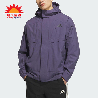 Adidas/阿迪达斯正品2025秋季款男士日常连帽耐穿印花外套KB7626