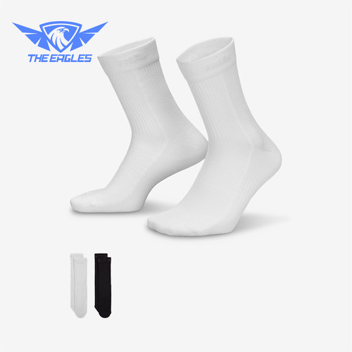 Nike/耐克正品Everyday Plus女士透气经典运动袜两双装HQ7762-902