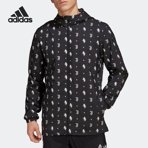Adidas/阿迪达斯正品尤文图斯足球运动男子连帽外套HB6013