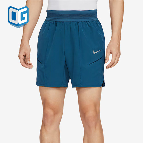 Nike/耐克正品Dri-Fit男士系带弹性经典透气网球短裤HM6741-415