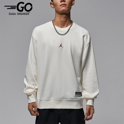 Nike/耐克正品JORDAN男士圆领简约长袖休闲套头卫衣IO7830-133