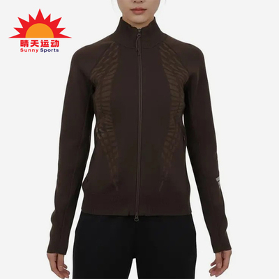 Adidas/阿迪达斯正品新款女棕黑色训练健身经典运动夹克KR7545